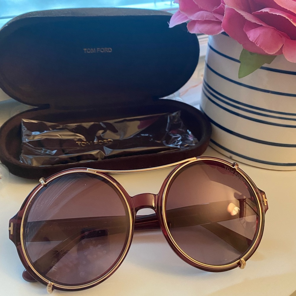 TOM FORD Purple Frame Juliet Sunglasses